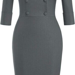 Women's Classic Vintage Sweetheart Neckline Cocktail Prom Tea Dress